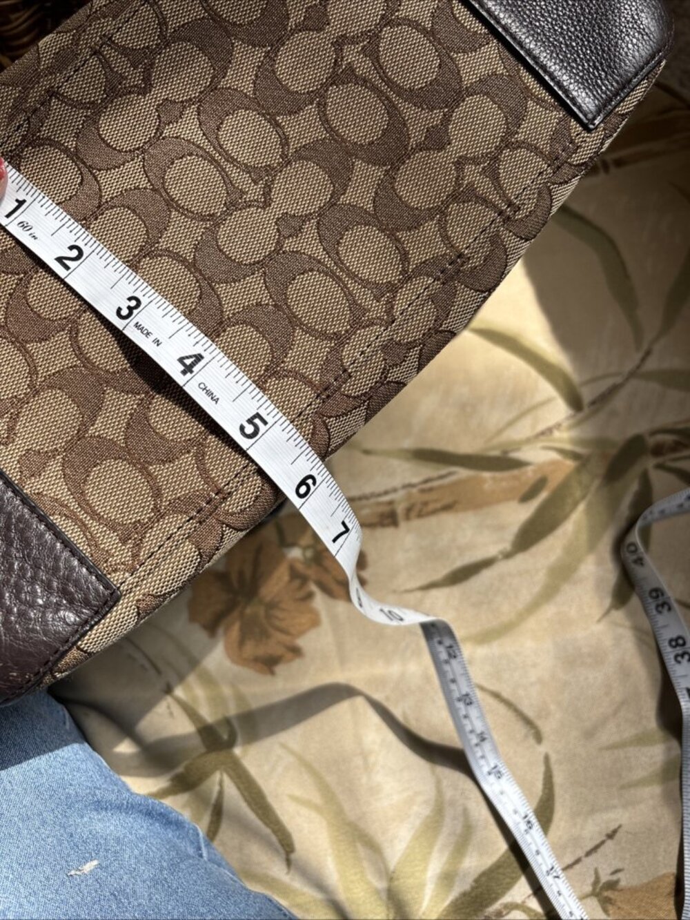 Coach Outline Signature Zip Top tote Tan F36185 - Picture 9 of 9